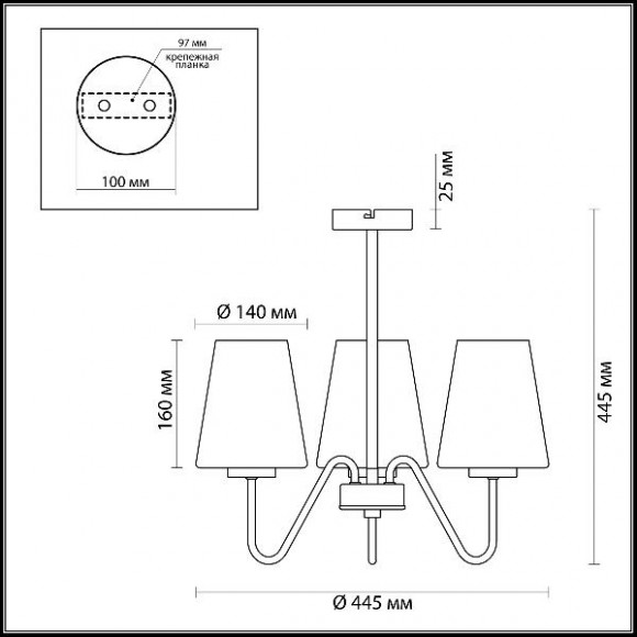 Потолочная люстра Olivia 3791/3C