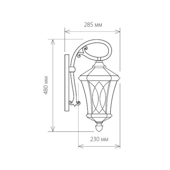 Настенный фонарь уличный Virgo черное золото GLXT-1450D
