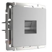 Розетка Встраиваемые механизмы серебряные WL06-RJ-45 Розетка Встраиваемые механизмы серебряные WL06-RJ-45