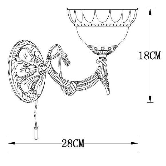 Бра Atlas A8777AP-1WG