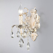 Бра Kiva 3113/1 белый с золотом/прозрачный хрусталь Strotskis