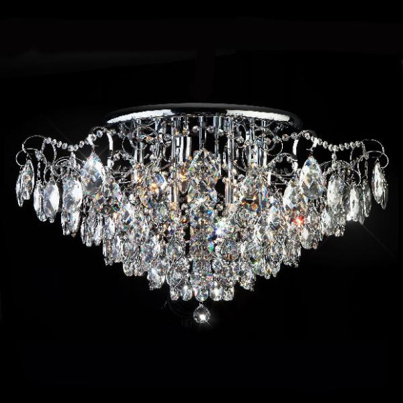 Потолочная люстра Crystal 10081/12 хром / прозрачный хрусталь Потолочная люстра Crystal 10081/12 хром / прозрачный хрусталь