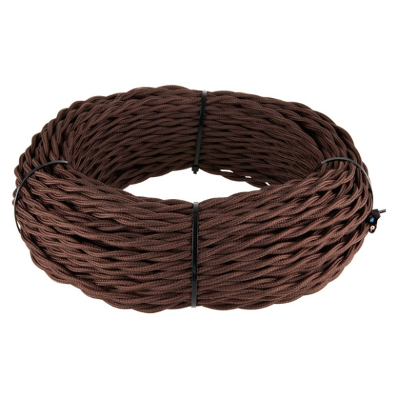Кабель Ретро кабель коричневый Ретро кабель витой 3х1,5 (коричневый) 20м