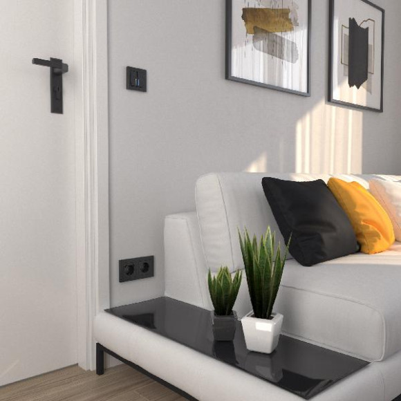 Розетка Встраиваемые механизмы Hammer черные W1271108