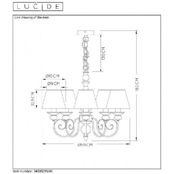 Подвесная люстра Robin 34339/05/41 Подвесная люстра Robin 34339/05/41