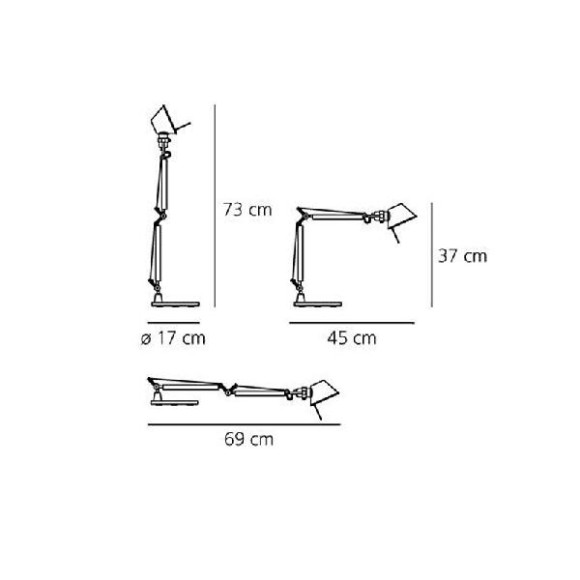 Офисная настольная лампа Tolomeo Micro A011830 Офисная настольная лампа Tolomeo Micro A011830
