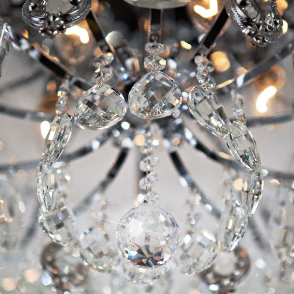 Потолочная люстра Crystal 10081/6 хром / прозрачный хрусталь Потолочная люстра Crystal 10081/6 хром / прозрачный хрусталь