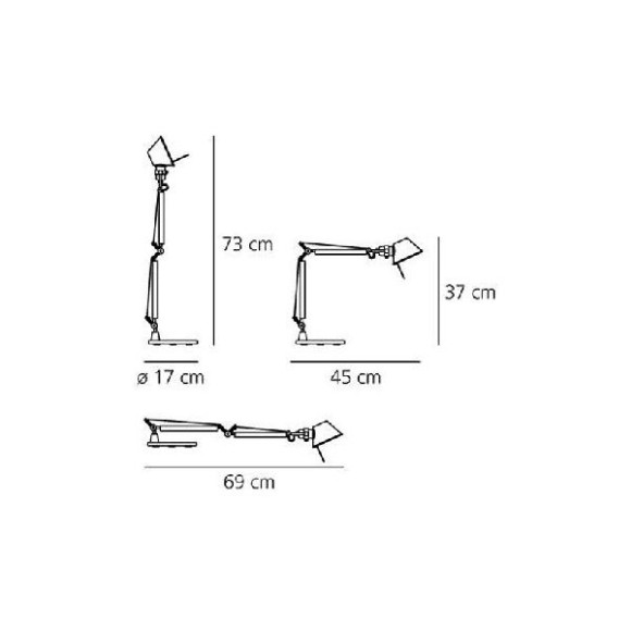 Офисная настольная лампа Tolomeo Micro A011880 Офисная настольная лампа Tolomeo Micro A011880
