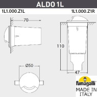 Встраиваемый светильник уличный Aldo 1L1.000.000.AXZ1L
