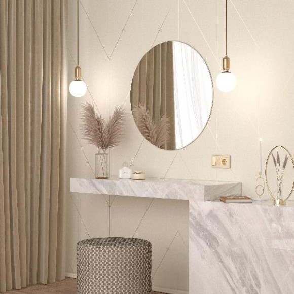 Розетка Встраиваемые механизмы шампань WL11-SKGS-01-IP44