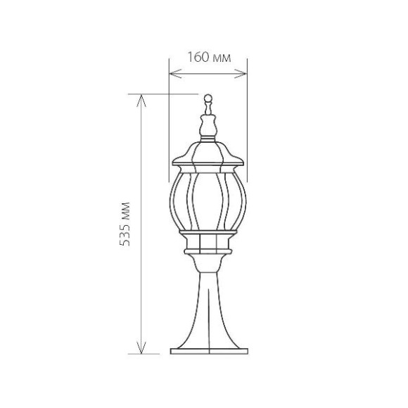 Наземный фонарь Farola GL 1001S черное золото