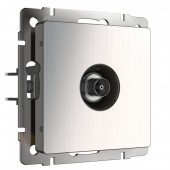 Розетка Встраиваемые механизмы глянцевый никель WL02-TV Розетка Встраиваемые механизмы глянцевый никель WL02-TV