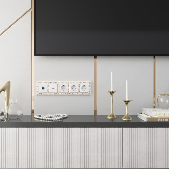 Рамка Antik белое золото WL07-Frame-05 Рамка Antik белое золото WL07-Frame-05