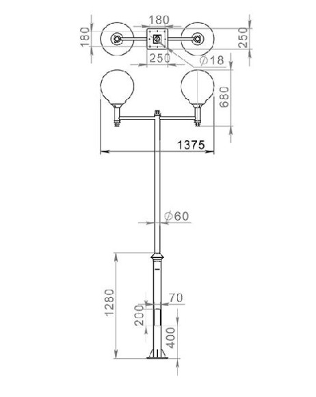 Наземный фонарь Versailles 521-32/b-30