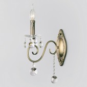 Бра Ravenna 10104/1 античная бронза/прозрачный хрусталь Strotskis