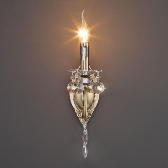 Бра Ravenna 10104/1 античная бронза/прозрачный хрусталь Strotskis