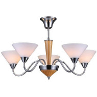 Потолочная люстра Evora EVORA 11400/5C CHROME, OAK Потолочная люстра Evora EVORA 11400/5C CHROME, OAK