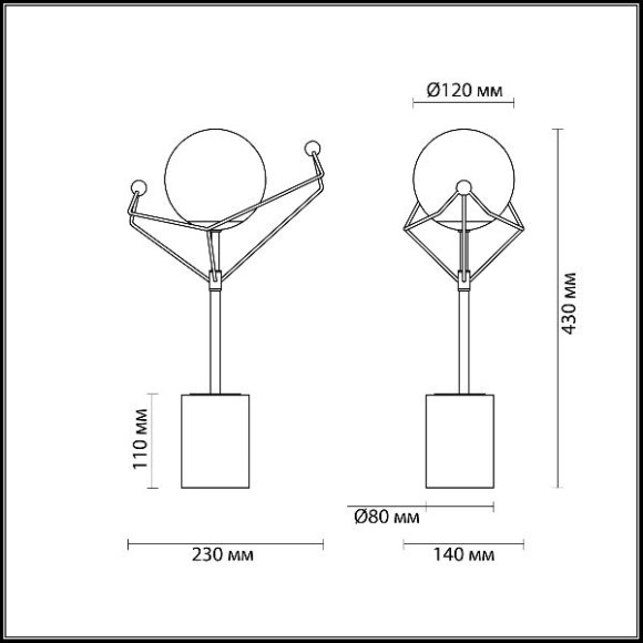 Интерьерная настольная лампа Kennedy 4467/1T