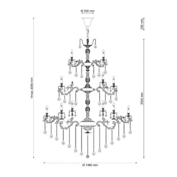 Подвесная люстра Barletta BARLETTA 122.60 coffe gold