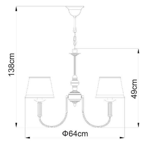 Подвесная люстра Alice A3579LM-5AB