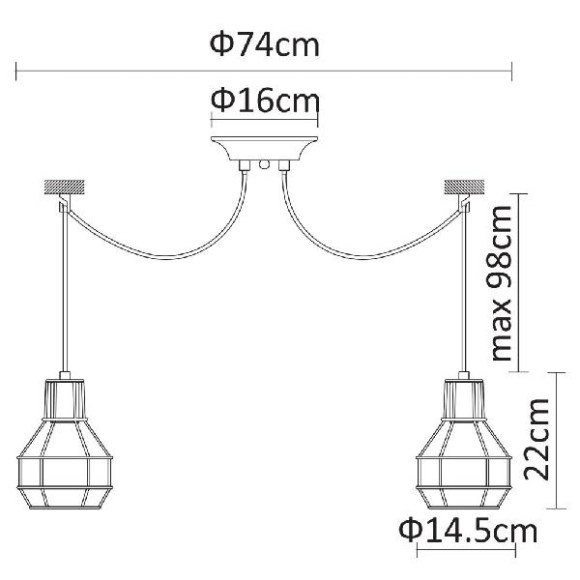 Подвесной светильник Interno A9182SP-8WH