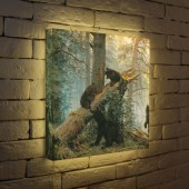 Лайтбокс Шишкин "Утро в сосновом лесу" 45-45-d-152