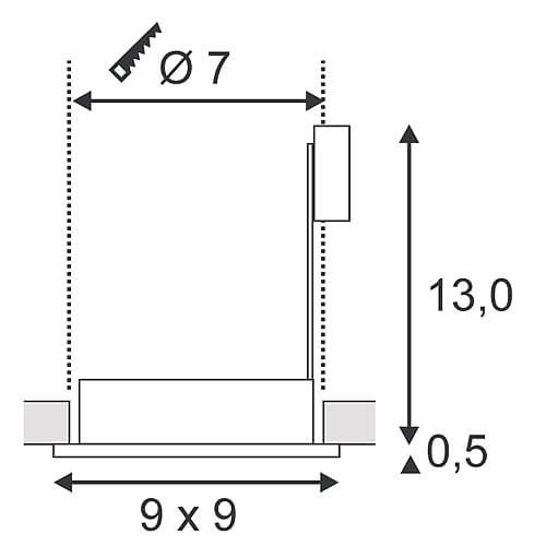 Встраиваемый светильник уличный Fgl 111147
