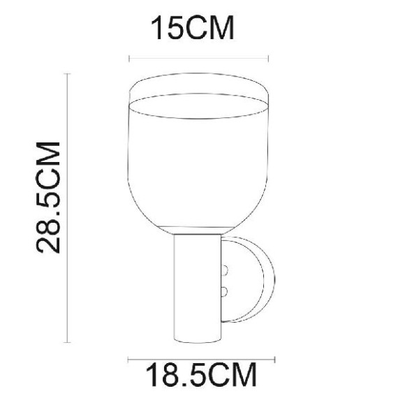 Настенный фонарь уличный Inchino A8163AL-1SS