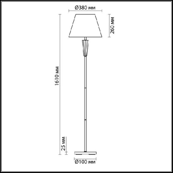 Торшер Loraine 3733/1F