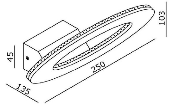 Настенный светильник уличный Oval 341096