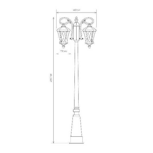 Наземный фонарь Virgo черное золото GLXT-1450F/2
