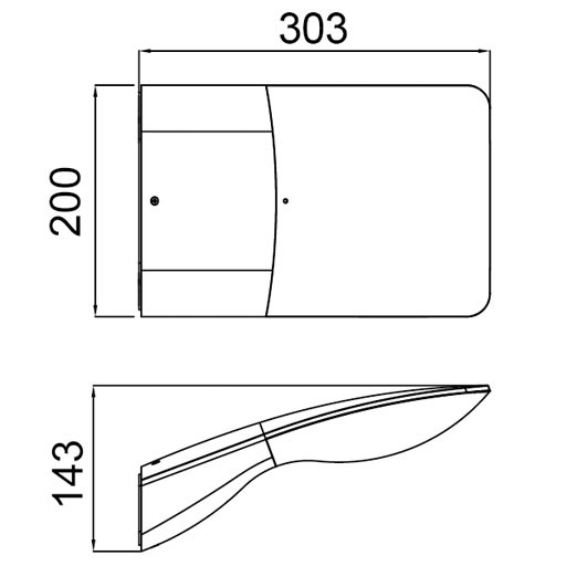 Уличный консольный светильник W1895-3K Уличный консольный светильник W1895-3K