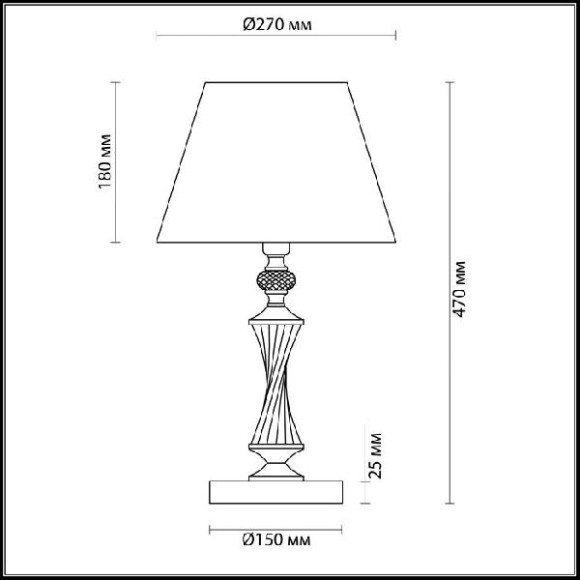 Интерьерная настольная лампа Kimberly 4408/1T Интерьерная настольная лампа Kimberly 4408/1T