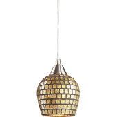 Подвесной светильник 528 528-1GLD satin nickel / gold leaf mosaic