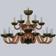 Подвесная люстра 1308 1308/12+6/360/2d G Am/Amber-Green/H-1J Подвесная люстра 1308 1308/12+6/360/2d G Am/Amber-Green/H-1J