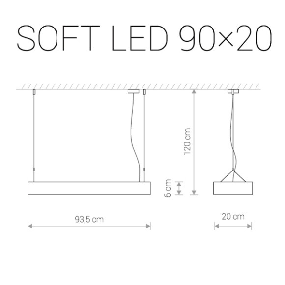 Подвесной светильник Soft Led 9544