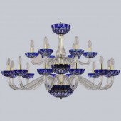 Подвесная люстра 1308 1308/12+6/360/2d G Cl/Clear-Blue/H-1I