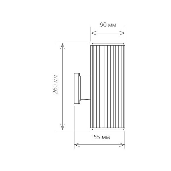 Настенный светильник уличный Strict 1403 TECHNO серый