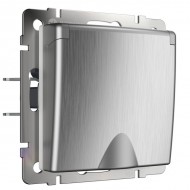 Розетка Встраиваемые механизмы серебряный рифленый WL09-SKGSC-01-IP44