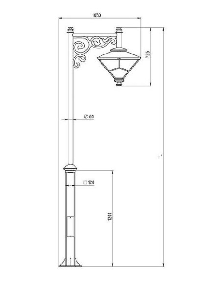 Наземный фонарь Exbury 541-31/b-50