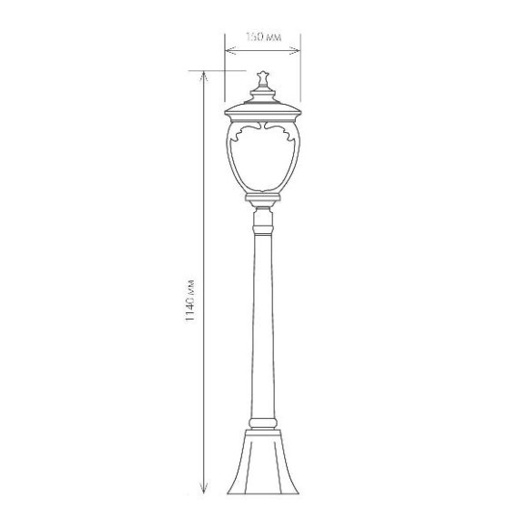 Наземный фонарь Andromeda белое золото GLYF-8024F Наземный фонарь Andromeda белое золото GLYF-8024F