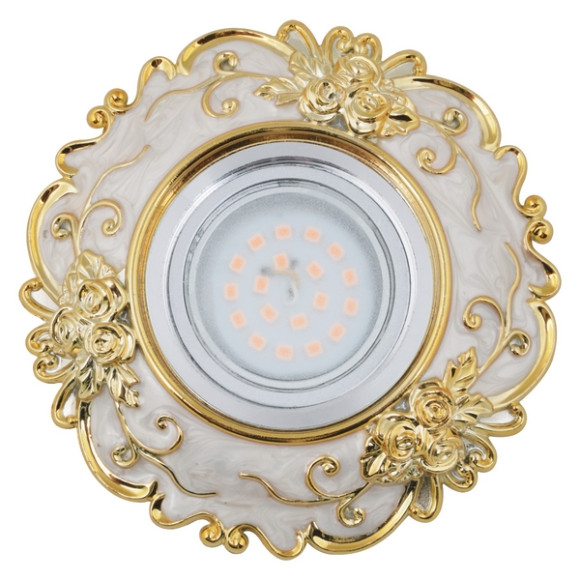 Точечный светильник Arno DLS-A105 GU5.3 CHROME/BEIGE+GOLD