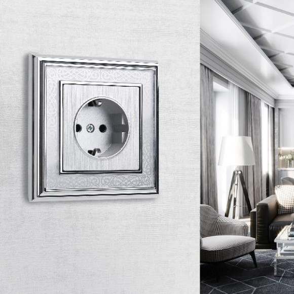 Рамка Palacio Gracia хром/белый WL77-Frame-01