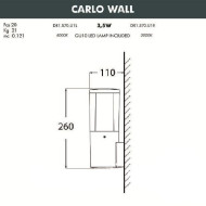 Настенный светильник уличный Carlo DR1.570.000.AXU1L