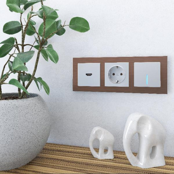 Рамка Aluminium коричневый алюминий WL11-Frame-03