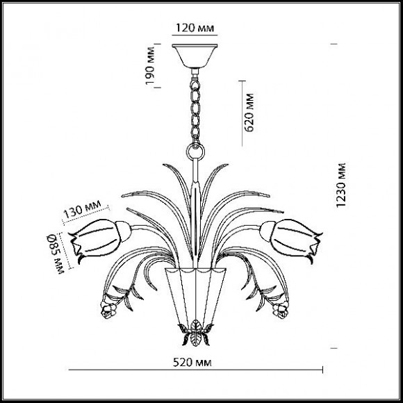 Подвесная люстра Merida 2652/3 Подвесная люстра Merida 2652/3