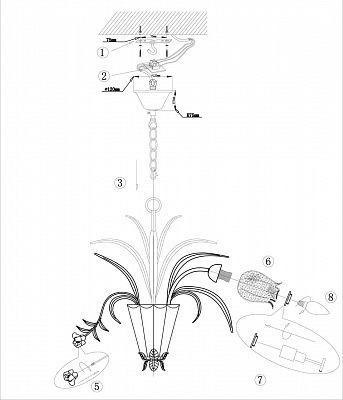 Подвесная люстра Merida 2652/3 Подвесная люстра Merida 2652/3