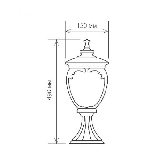 Наземный фонарь Andromeda черное золото GLYF-8024S Наземный фонарь Andromeda черное золото GLYF-8024S