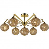 Потолочная люстра 917 917-07-33 gold + brown crystal