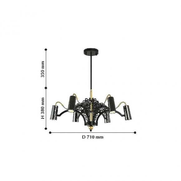 Потолочная люстра Fabia 2300-6P Потолочная люстра Fabia 2300-6P
